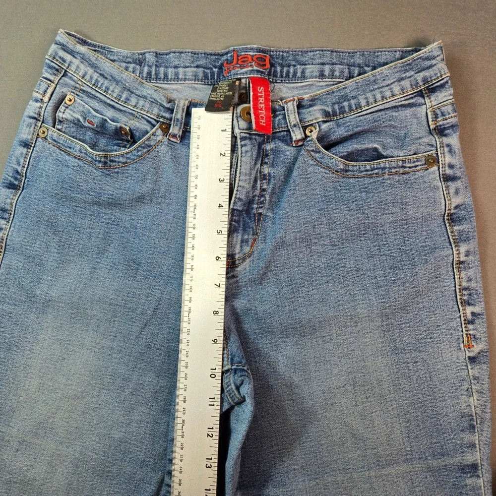 Jag Jeans Peri Straight Leg Blue Denim Stretch Pants Womens Size 34